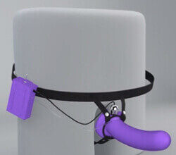 A photo of strap-on vibrator, the Ambrosia Vibe.