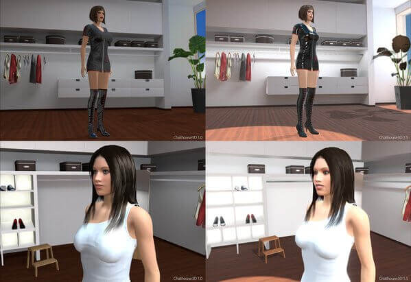 Online sex game Chathouse 3D has improved its graphics. 