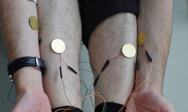 Rory transforms sex into sound with sensors placed on different parts of the body. 