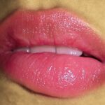 A pair of pink sensual lips.