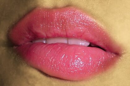 A pair of pink sensual lips.