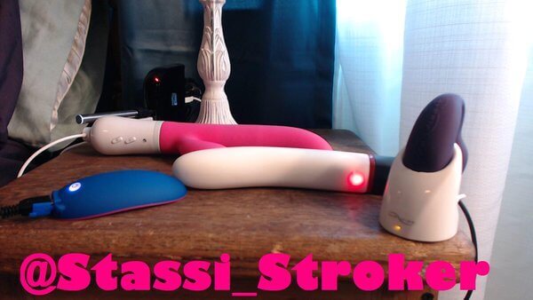 Stassi Stroker's teledildonics plugged in and charging.