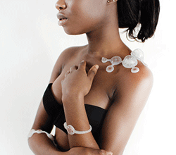 Sex tech startup Wisp's jewelry simulates a lover's kiss and caress.