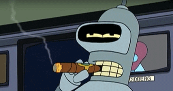 Bender the robot from Futurama has some sizzling romances.