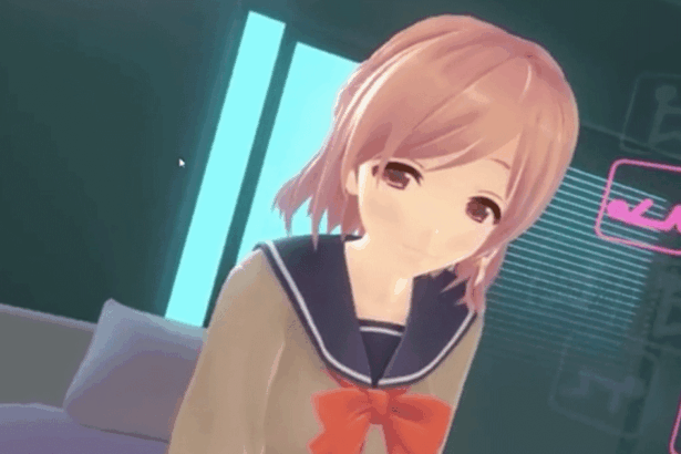 A screen shot from the erotic Japanese VR game Let's Play with Nanai.