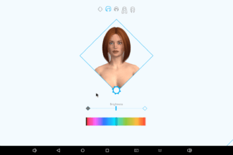 Hair choices on Harmony AI app.