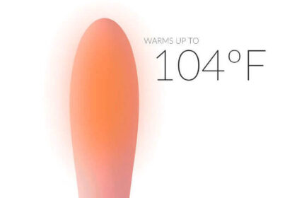 The OVibe heats up to 104-degrees Fahrenheit.