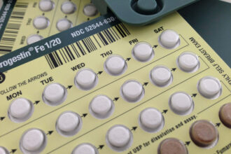 A set of birth control pills.