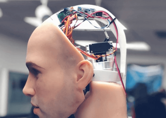 An interior robotic view of Henry the animatronic male sex doll's brain.