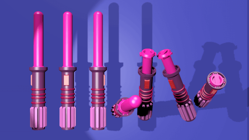 This 3-D printed sex toy holder will disguise your dildo as a laser sword.