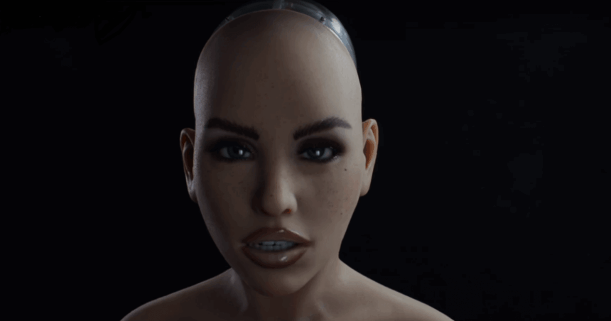 Harmony the Realbotix sex robot announces the X-mode system.