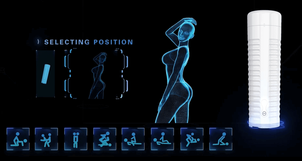 Lovense Max 2 review of the interactive sex toy shows how to select position.