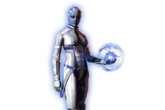Screenshot of Liara in Mass Effect 3