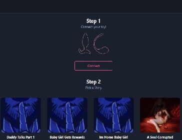 A screenshot of Quivr platform that connects sex toys to audio.