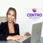 Screenshot of a girl working on laptop