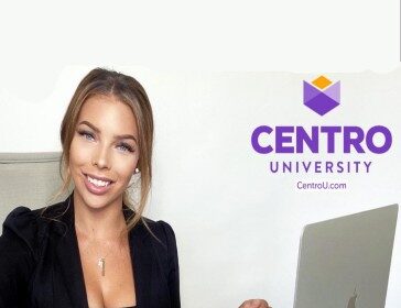 Screenshot of a girl working on laptop
