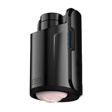 The Keon interactive penis stroker from Kiiroo is black and flesh toned.