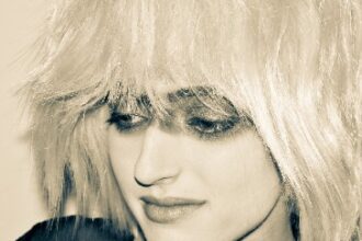 Young woman dressed up as the replicant Pris from the film Blade Runner.