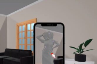 Screenshot of ar.body demo that feature Augmented Reality and "XPress" points