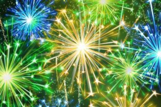 Screenshot of beautiful fireworks