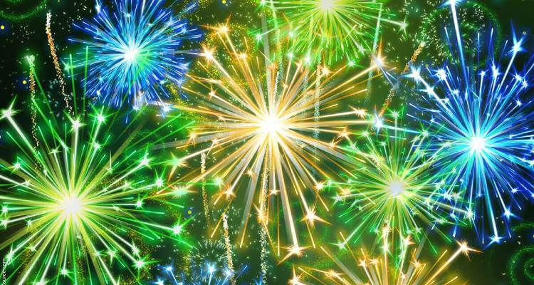 Screenshot of beautiful fireworks