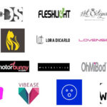 Various sex tech company logos from businesses that offer pleasure products.