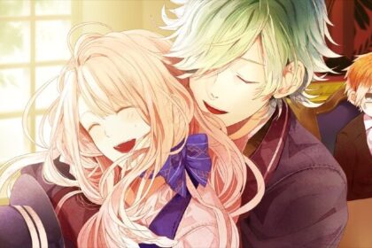 A screenshot from the otome anime game Ozmafia.