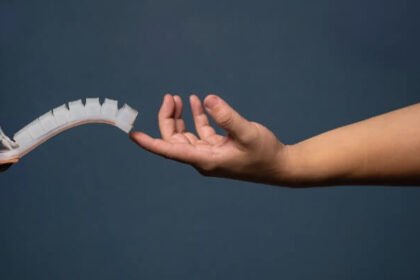 Image of a Hand Touching Soft Sensor