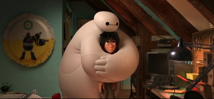 A Scene from Big Hero 6 Baymax Comforts Hiro