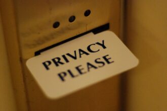Screenshot of Privacy Tag attached to a door