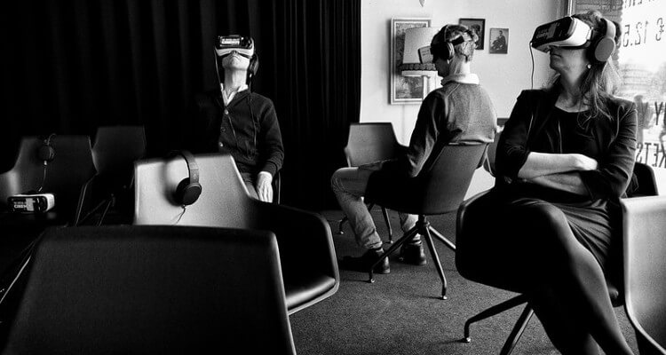 Screenshot of People Enjoying VR and Music