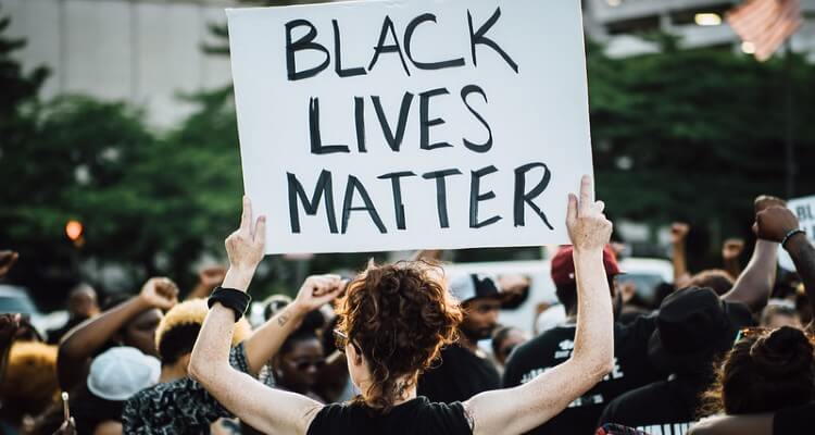 Frame from Saturday's Black Lives Matter march through downtown Baltimore City.