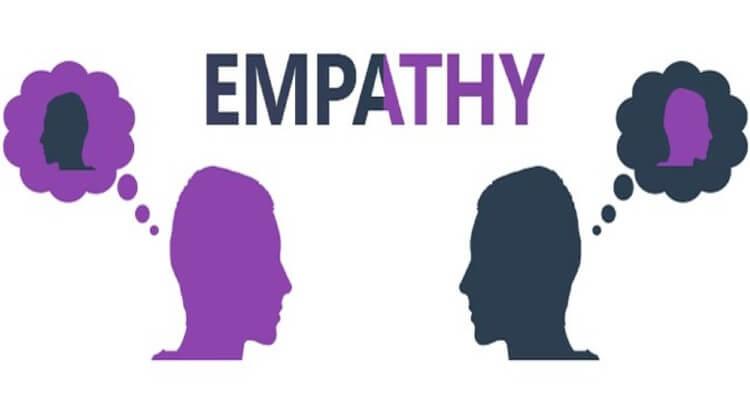 Image of two people thing of each other and creating empathy