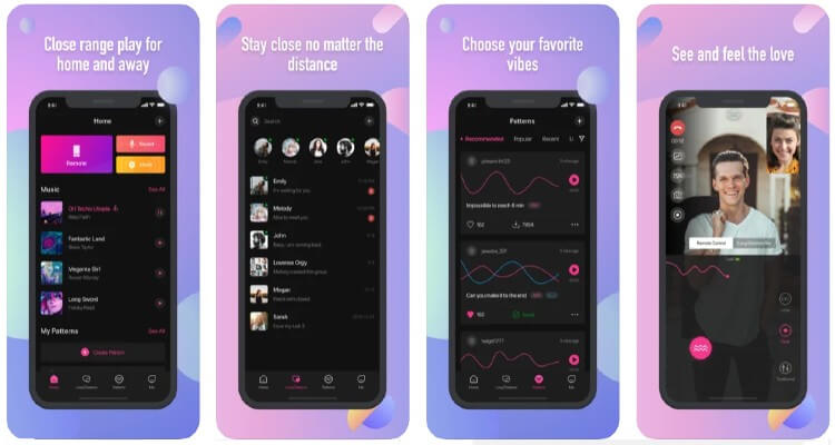 Screenshot of Lovense Remote Control app for Lovense toys available on Apple and Google Store