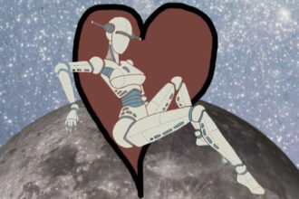 Animation of a robot on moon surface