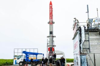 Image of people working on Tanga Rocket launch pad