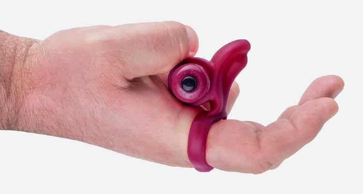 Screenshot of male hand holding You Turn from Screaming O in Index finger
