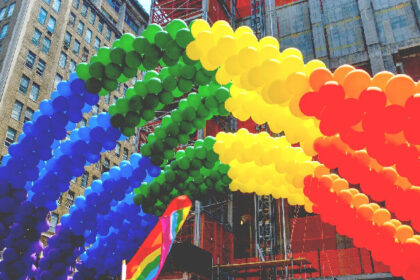 rainbow gay pride balloons