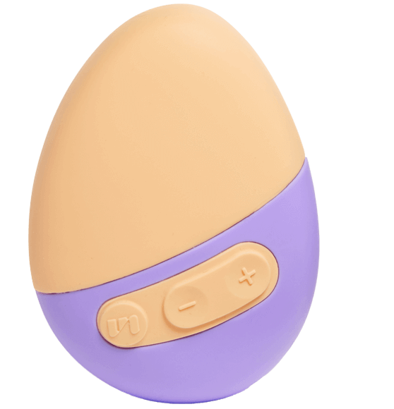 A circular and colorful vibrator that is melon orange and purple is the latest product released by Unbound.