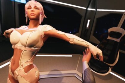 Screenshot of a sexbot from adult entertainment game