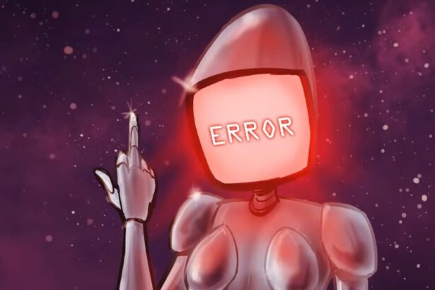 female sex robot giving the finger