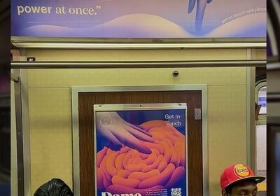 Dame sex toy ad in subway