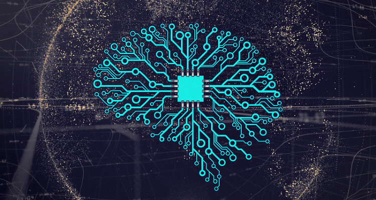 Integrated circuit in the shape of a human brain