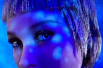 Kokeshi ai sex doll's face shown closeup