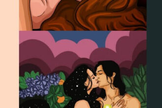 Carnal Chemistry chapter one title card shows lovers kissing