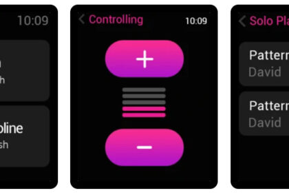 Lovense remote app screenshots of Apple Watch sex toy pairing.