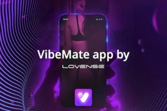VibeMate promotional image with the app logo.