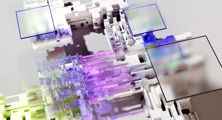 Decorative image: A complex structure, representative of data passing through a system as per an artifical neural network. Artist: Rose Pilkington.