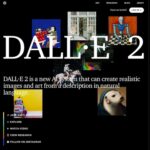 A screenshot from the main DALL-E 2 landing page.