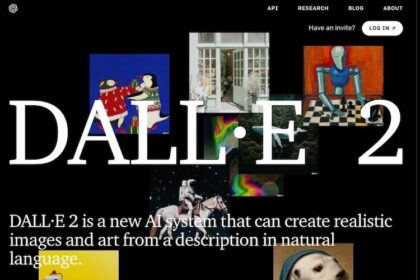 A screenshot from the main DALL-E 2 landing page.